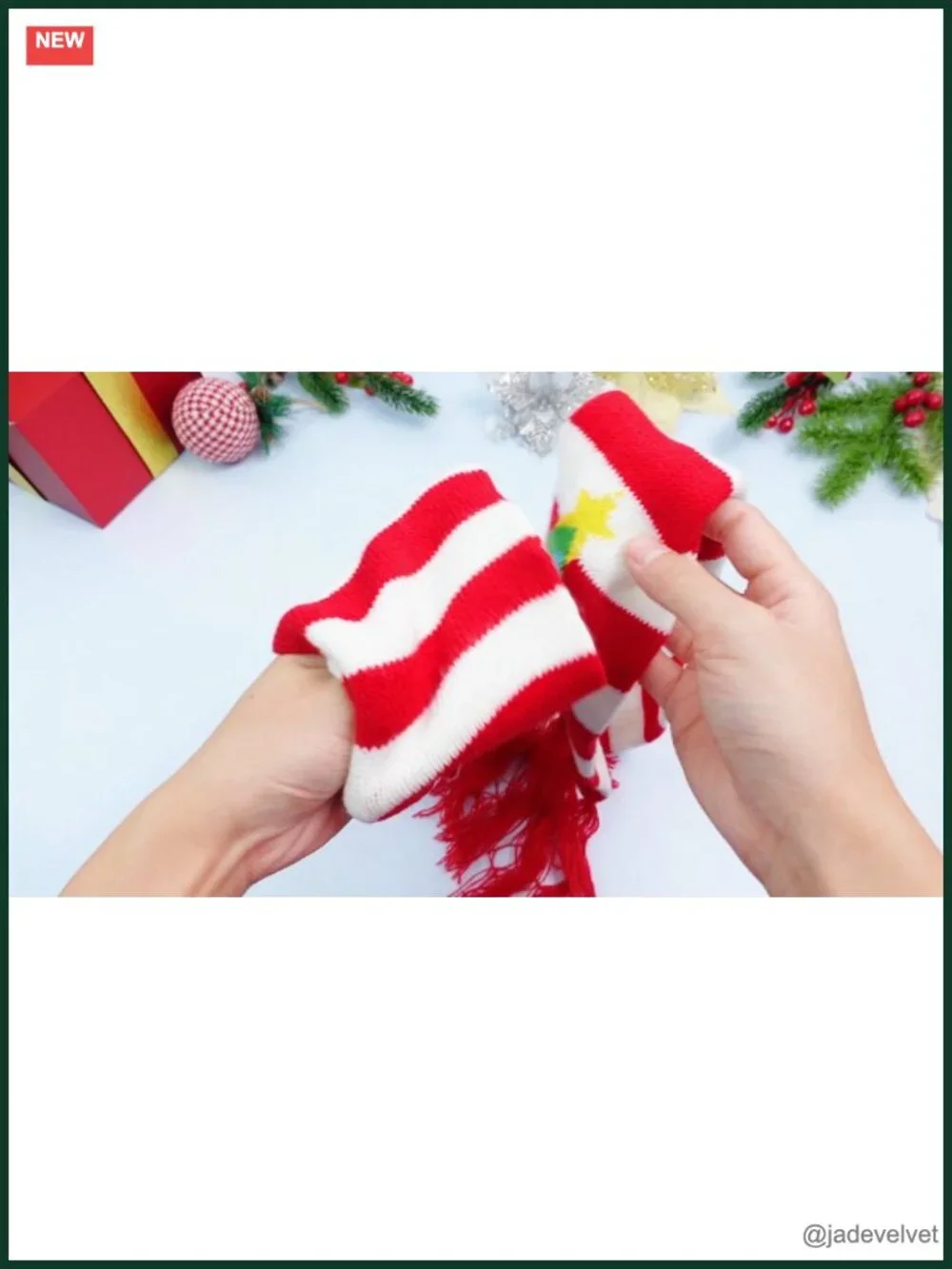 6 Pcs Knitted Holiday Scarf Set with Tassels Soft Acrylic Wraps